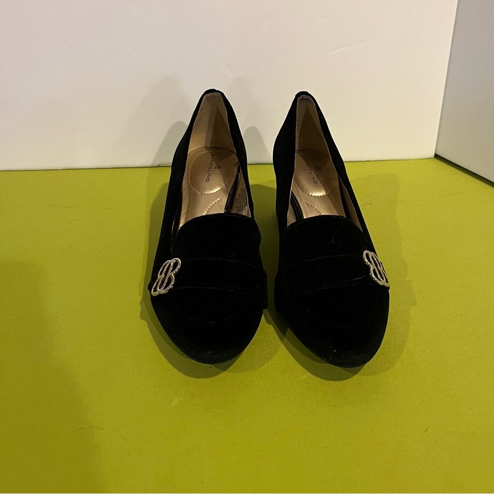 Bandalino women’s Black velvet heel shoe size 7M